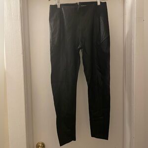 Abercrombie & Fitch Black partial vegan leather design leggings‎ size medium